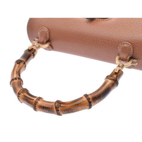 Gucci Bamboo Handbag Brown Calf Strap - Picture 3 of 12